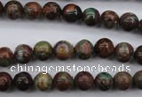 COP986 15.5 inches 8mm round green opal gemstone beads wholesale