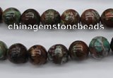 COP987 15.5 inches 10mm round green opal gemstone beads wholesale
