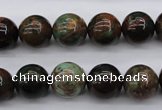 COP988 15.5 inches 12mm round green opal gemstone beads wholesale