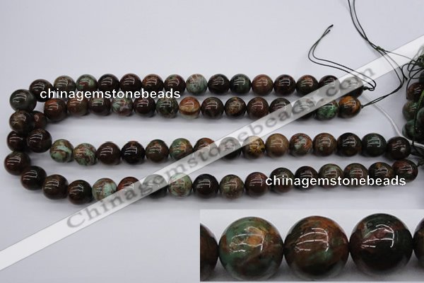 COP988 15.5 inches 12mm round green opal gemstone beads wholesale