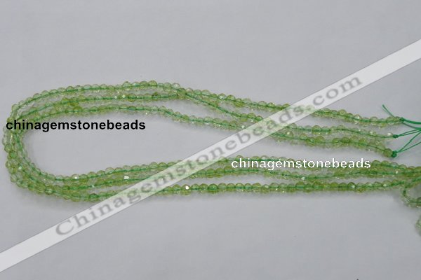 COQ11 16 inches 6mm faceted round dyed olive quartz beads wholesale