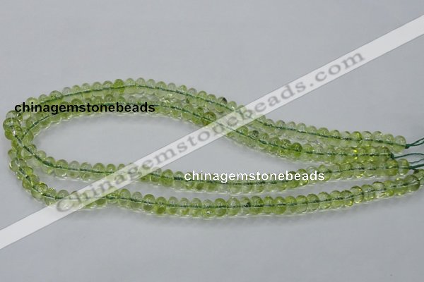 COQ20 16 inches 5*10mm rondelle dyed olive quartz beads wholesale