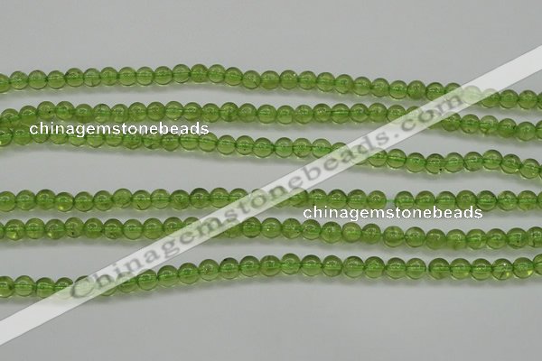 COQ202 15.5 inches 4mm - 5mm round natural olive quartz beads