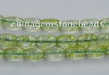 COQ21 16 inches 6*10mm rice dyed olive quartz beads wholesale