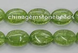 COQ24 16 inches 12*16mm oval dyed olive quartz beads wholesale