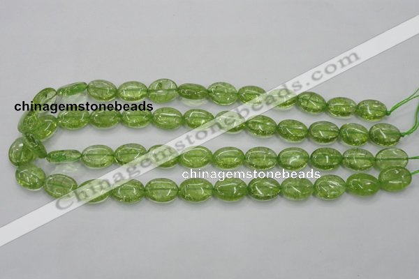 COQ24 16 inches 12*16mm oval dyed olive quartz beads wholesale