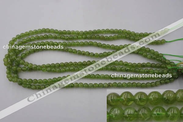 COQ52 15.5 inches 6mm round natural olive quartz beads wholesale