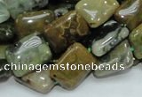 COS08 15.5 inches 12*16mm rectangle ocean stone beads wholesale