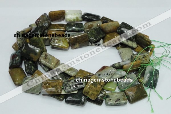 COS09 15.5 inches 18*25mm rectangle ocean stone beads wholesale