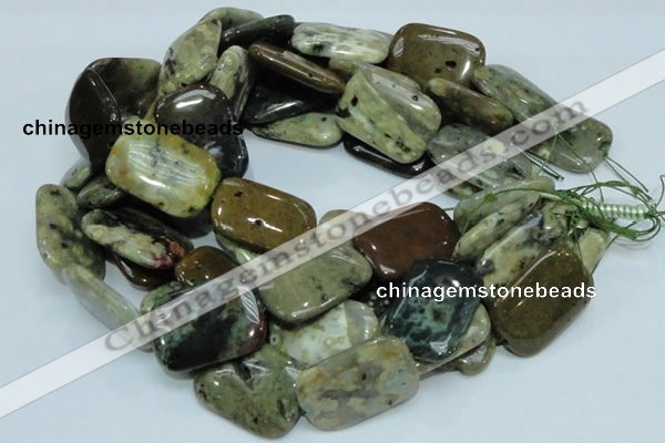 COS10 15.5 inches 25*35mm rectangle ocean stone beads wholesale