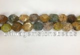 COS270 13*18mm - 15*20mm faceted nuggets ocean stone beads