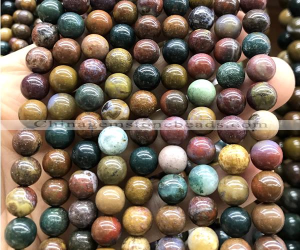 COS332 15 inches 8mm round ocean jasper beads wholesale