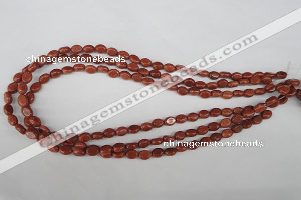 COV03 15.5 inches 6*8mm oval goldstone beads wholesale
