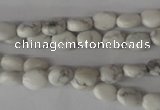 COV05 15.5 inches 6*8mm oval white howlite beads wholesale