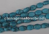 COV06 15.5 inches 6*8mm oval synthetic turquoise beads wholesale