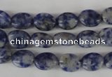 COV10 15.5 inches 8*10mm oval blue spot gemstone beads wholesale