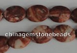 COV106 15.5 inches 12*16mm oval red mud jasper beads wholesale