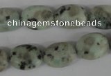 COV107 15.5 inches 12*16mm oval sesame jasper beads wholesale