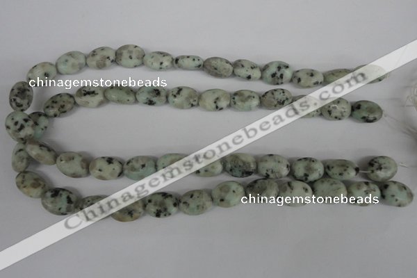 COV107 15.5 inches 12*16mm oval sesame jasper beads wholesale