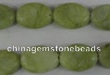 COV127 15.5 inches 13*18mm oval lemon jade beads wholesale