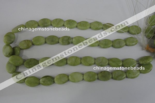 COV127 15.5 inches 13*18mm oval lemon jade beads wholesale