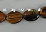 COV128 15.5 inches 13*18mm oval yellow tiger eye beads wholesale