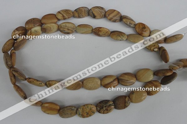 COV139 15.5 inches 13*18mm oval picture jasper beads wholesale