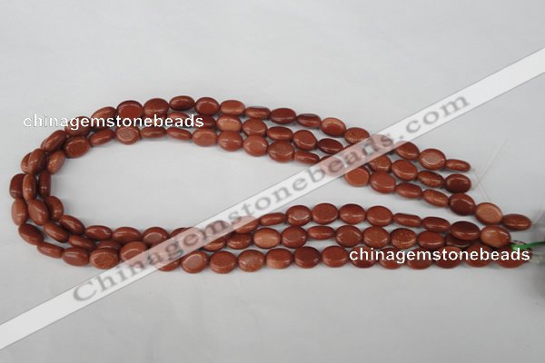 COV15 15.5 inches 8*10mm oval goldstone gemstone beads wholesale