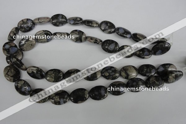 COV152 15.5 inches 15*20mm oval glaucophane beads wholesale