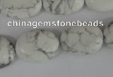 COV155 15.5 inches 15*20mm oval white howlite beads wholesale