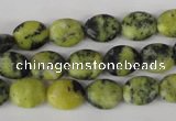 COV22 15.5 inches 8*10mm oval yellow turquoise beads wholesale