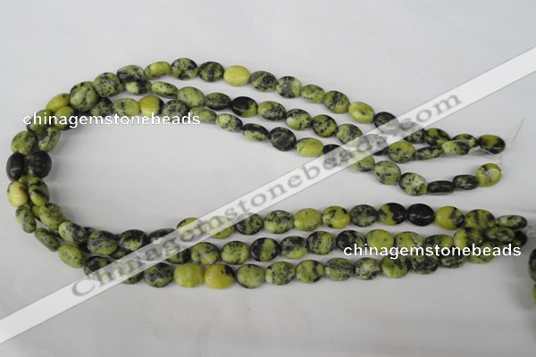 COV22 15.5 inches 8*10mm oval yellow turquoise beads wholesale