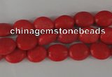 COV23 15.5 inches 8*10mm oval synthetic coral beads wholesale