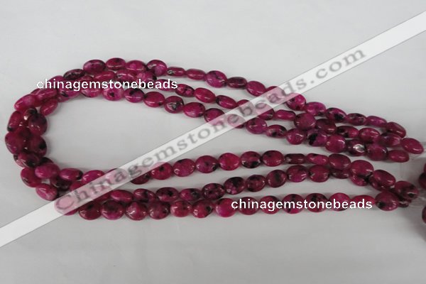 COV30 15.5 inches 8*10mm oval sesame red jasper beads wholesale