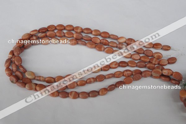 COV33 15.5 inches 8*10mm oval red mud jasper beads wholesale