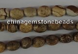 COV34 15.5 inches 8*10mm oval picture jasper beads wholesale