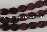 COV35 15.5 inches 8*10mm oval brecciated jasper beads wholesale