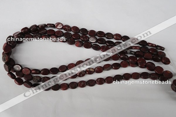 COV35 15.5 inches 8*10mm oval brecciated jasper beads wholesale