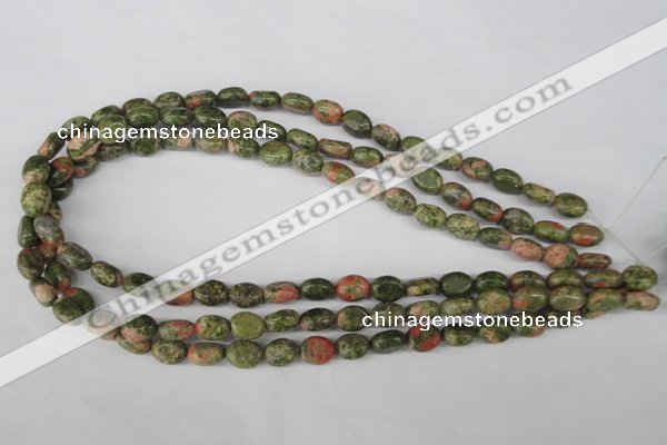 COV38 15.5 inches 8*10mm oval unakite gemstone beads wholesale