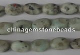 COV53 15.5 inches 8*12mm oval sesame jasper beads wholesale