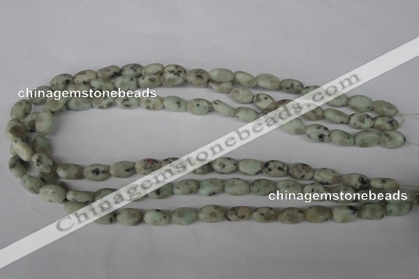 COV53 15.5 inches 8*12mm oval sesame jasper beads wholesale