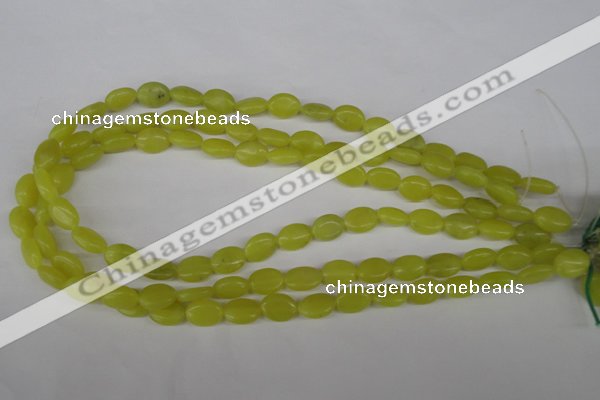 COV54 15.5 inches 8*12mm oval lemon jade gemstone beads wholesale