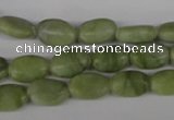 COV56 15.5 inches 8*12mm oval seaweed jade gemstone beads wholesale