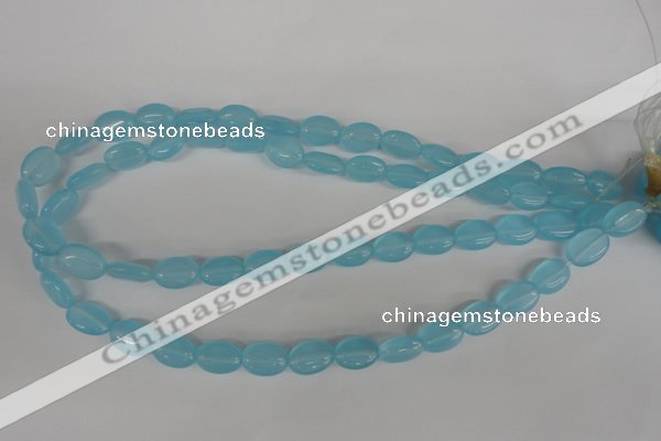 COV62 15.5 inches 10*14mm oval candy jade beads wholesale