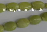 COV70 15.5 inches 10*14mm oval lemon jade beads wholesale