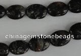 COV71 15.5 inches 10*14mm oval plum blossom jade beads wholesale