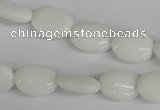 COV82 15.5 inches 10*14mm oval white porcelain beads wholesale