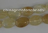 COV93 15.5 inches 10*14mm oval watermelon yellow beads wholesale