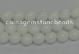 CPB03 15.5 inches 8mm round white porcelain beads wholesale