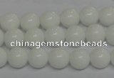 CPB04 15.5 inches 10mm round white porcelain beads wholesale